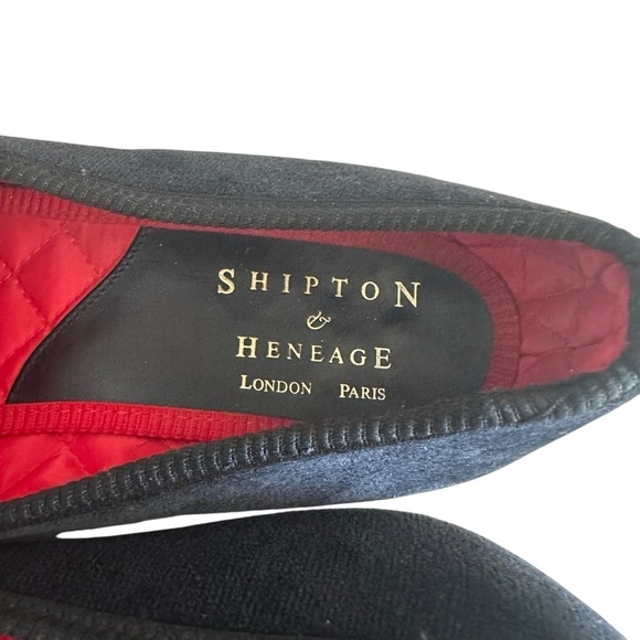 Shipton & Heneage Velvet Smoking Slippers Saturn Embroidered UK 6 main image 4